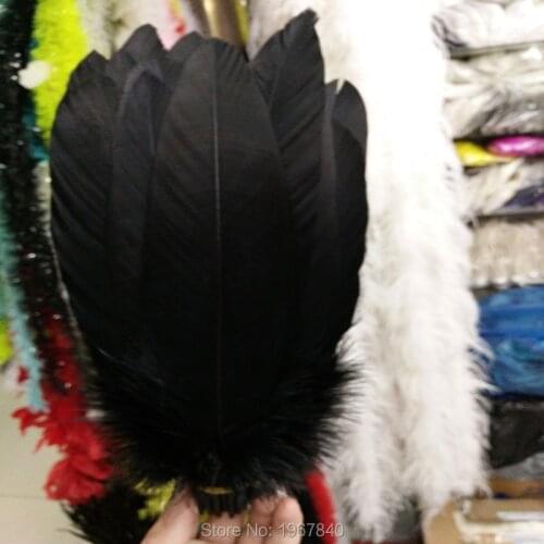 New! 100pcs / lot high quality black eagle feathers 14-16 inch / 35-40 cm DIY feathers craft