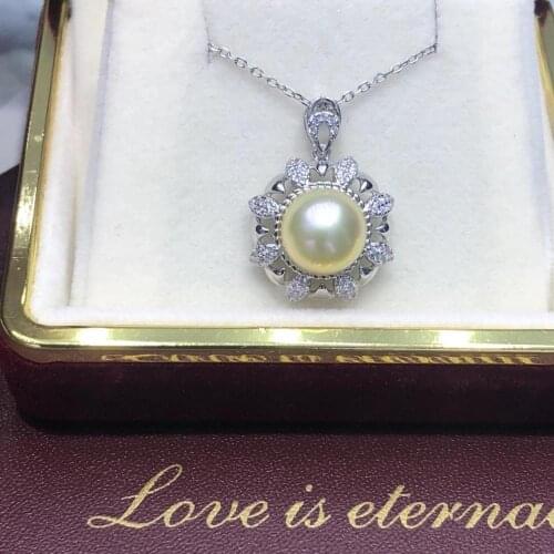 NEW ARRIVAL 925 Sterling Silver Pendant Base Settings Mountings Findings Parts for Pearl Crystal Jade Agate 5pcs/lot