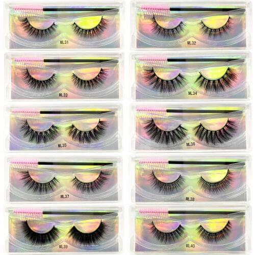 Wholesale Eyelashes Fluffy Wispy 3D Mink Lashes Natural False Eye Lashes Makeup Wholesale Mink Eyelashes Bulk Lash Vendors