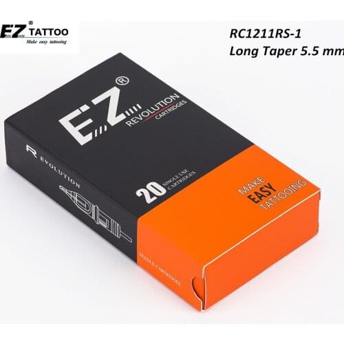 RC1211RS-1 EZ Revolution Cartridge Tattoo Needles Round Shader Tattoo Needles for Cartridge System Tattoo Machine & Grips