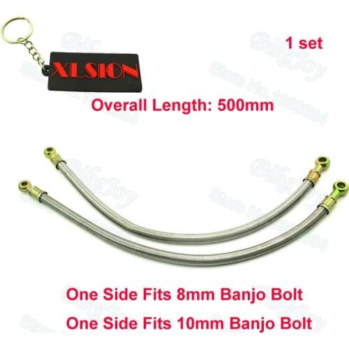 500 mm Braided Oil Cooler Hose 8 mm/10 mm Banjo Bolt Pit Dirt Bike Motorcycle Motocross