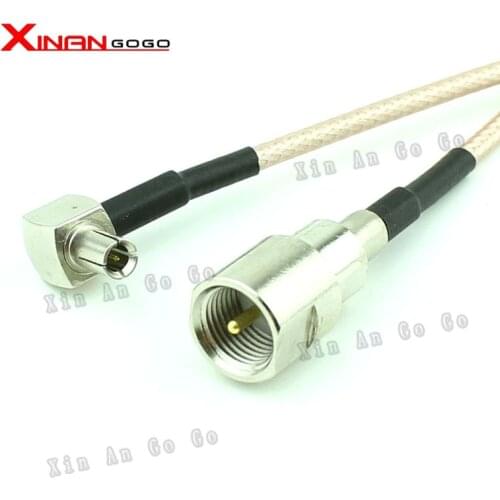 XinAnGoGo 10pcs FME male to TS9 right angle connector pigtail cable RG316 15cm 20cm 30cm
