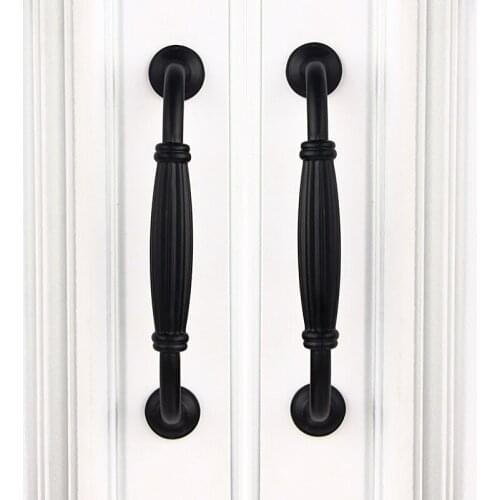 1pc Black Alloy Drawer Closet Wardrobe Cupboard Cabinet Pulls Sturdy Door Handle for Cabinet Wardrobe Drawer Kitchen Cupboard