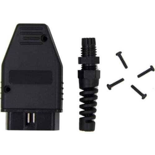 10pcs/lot Universal OBDII 16 Pin Male OBD2 OBD 2 Automotive Connector Plug OBDII Socket Connector