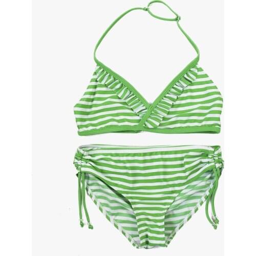 2Pcs Bikini Suits Kids Swimming Customes Baby Girls Tankini Bikini Set Swimwear Summer Beach Striped Swimsuit Bathing Suit