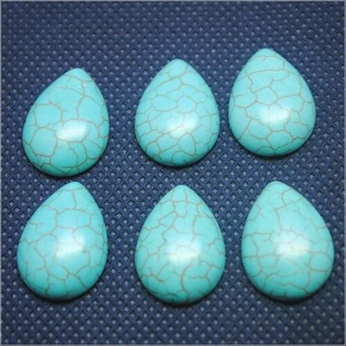 20pcs blue turquoisee stone cabochons teardrop water shape 13x18mm 15x20mm 18x25mm blue stone CABS stone beads accessories