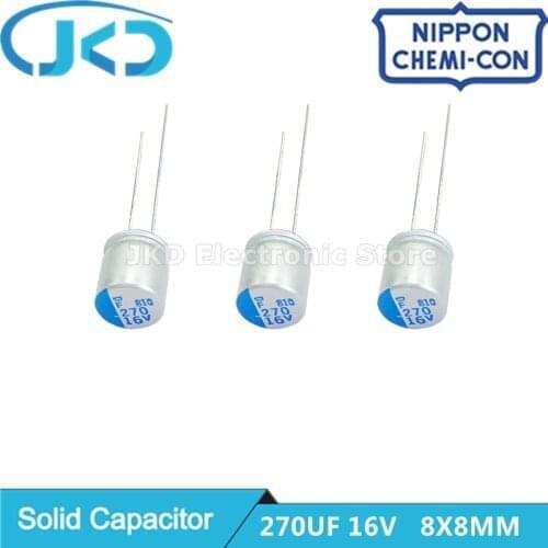 200pcs/lot 270uF 16V NCC F serires 8x8mm Super Low ESR 16V270uF For Motherboard VGA Solid Capacitor Nippon Chemi-Con