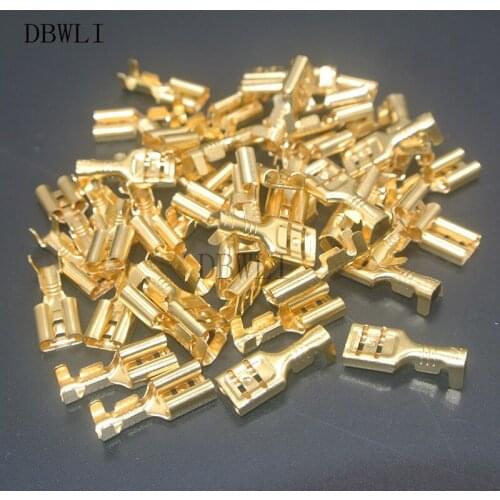 2000PCS 6.3mm 6.3 Crimp Terminal Female Spade Connector Crimping terminals