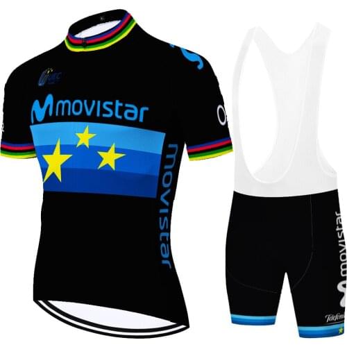 Movistar Culote Gel Ropa Para Equipo Maillot Mallot Verano Kit Bicicleta Uniforme Ciclismo Hombre Completo Ciclismo Estivo