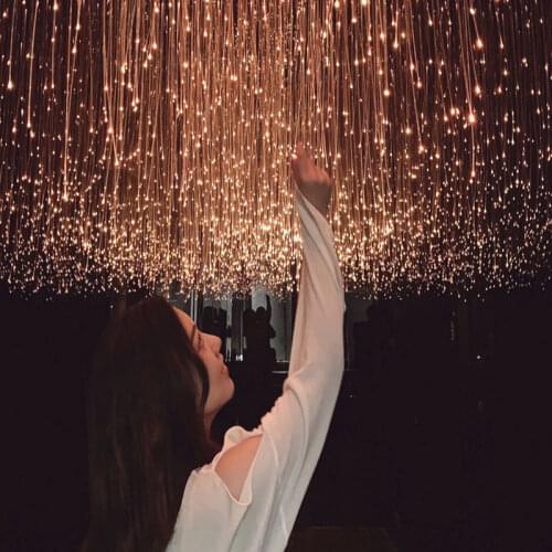 2700m/Roll 0.75mm diameter sparkle flash point glow PMMA plastic fiber optic express free shipping