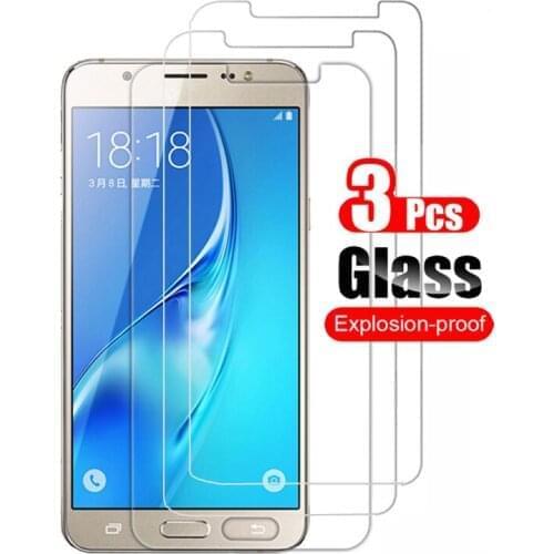 3Pcs Tempered Glass On For Samsung Galaxy J5 2015 J500F 2016 J510F 2017 J530F Screen Protector Phone Protective Glass Film