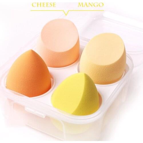4Pcs/Box Makeup Cosmetic Puff Makeup Sponge with Storage Box Foundation Powder Sponge Beauty Make Up Tools And Accessories