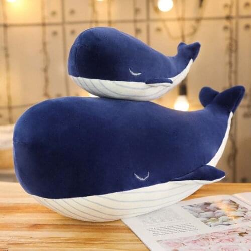 Large Blue Whale Stuffed Animal Giant Hugging Soft Pillow Toy Childrens Gifts F3ME
