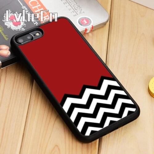 LvheCn TWIN PEAKS CHEVRON PATTERN Phone Case Cover For iPhone 5 6s 7 8 plus 11 12 Pro X XR XS max Samsung S7 edge S9 S10 note 8