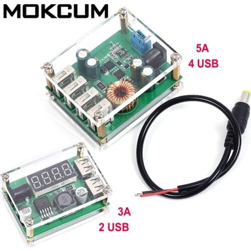 DC-DC Step Down Power Supply Module USB Buck Converter Board 3A 5A 9V 12V 24V 36V 48V 60V to 5V Power Converter