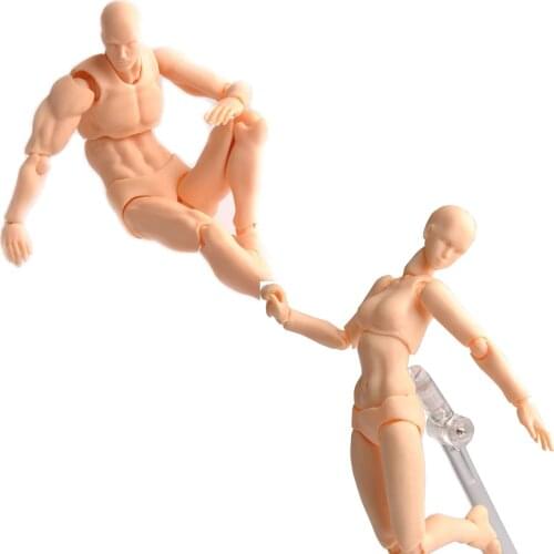 14cm Youth Edition Pvc Action Figure Skin Color Nude Male Female Joint Figure Movable Limbs Doll In Stock