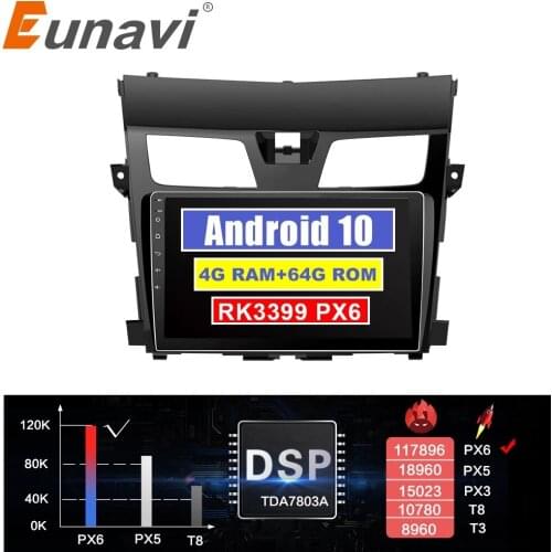 Eunavi Android 10 4G+64G DSP Car Radio Multimedia Video Player For Nissan Teana J33 2013 - 2018 Navigation GPS BT autoradio