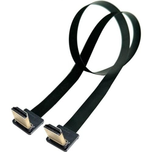 FPV HDMI-compatible Cable 90 Degree to Mini/Micro HDTV Adapter FPC Ribbon Flat Pitch 20pin for Multicopter Aerial Photography