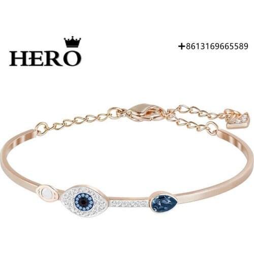 HERO Original Copy High Quality 1:1 SWA Love Devil Eye Plated Rose Gold Bracelet With Logo Envelope