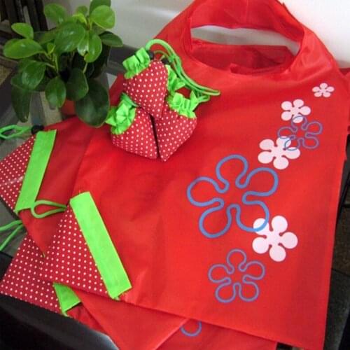 Strawberry Easter egg gift bag party favor bags Home Storage Organization bags tote Foldable Eco Reusable Shopping bag