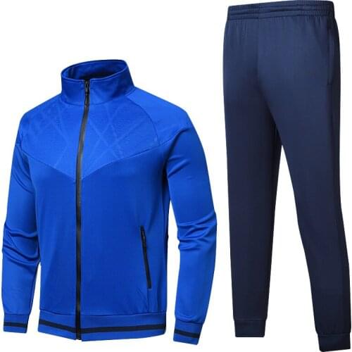 Men Tracksuit New Fashion Sportswear Suit 2 Pieces Set Jacket+Pants Male Training Set Spring Autumn Clothing Asian Size