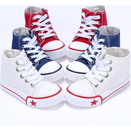 Boys girls kids shoes soft Breathable Light Anti-slippery Children Trainers Plain weave Side zipper Lace up Casual shoes