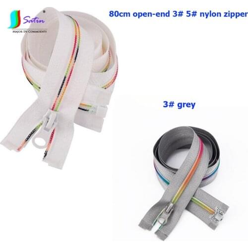 Doll Clothes Sew Down Jacket Coat 80cm Rainbow Teeth Zippers Nylon Dress Bag Sewing Gradient Teeth Open Zipper