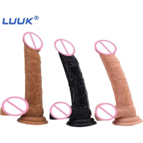 LUUK Skin Feeling Realistic Dildo PVC Material Huge Big Penis No Vibration With Suction Cup Sex Toys For Woman Stimulate Anal
