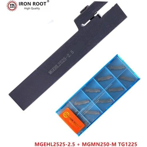Grooving Turning Tool Holder 1P MGEHR2525-2.5 / MGEHL2525-2.5 +10P MGMN250 CNC Carbide Insert
