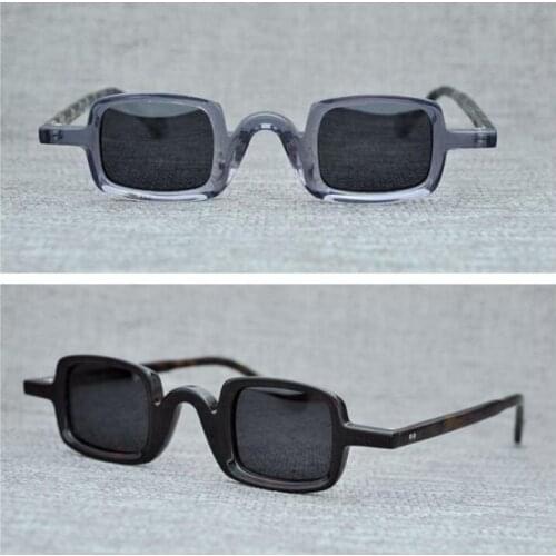 LKK Mens and womens personality sunglasses new polygonal retro box sunglasses comfortable small frame glasses