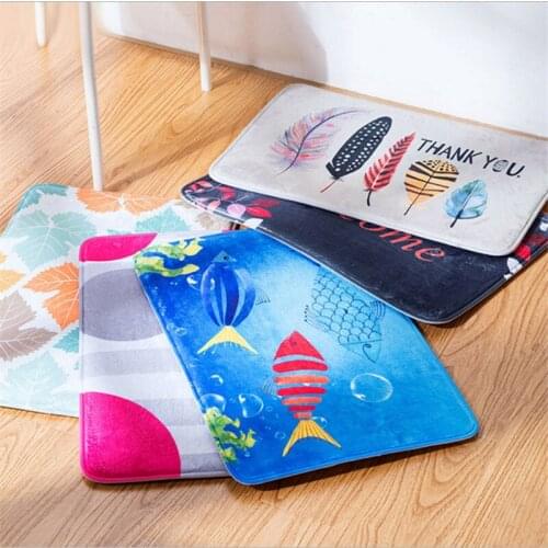 Floor Mat Door Mat Bedroom Absorbent Mats Kitchen Rug Printing Fish Animal Christmas Home Decorations 40x60cm Gifts Floor Office