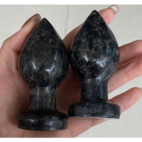 Natural Fireworks Quartz Crystal Massage Wand Gemstone Yoni for Women Health Smooth Polished Healing Stone