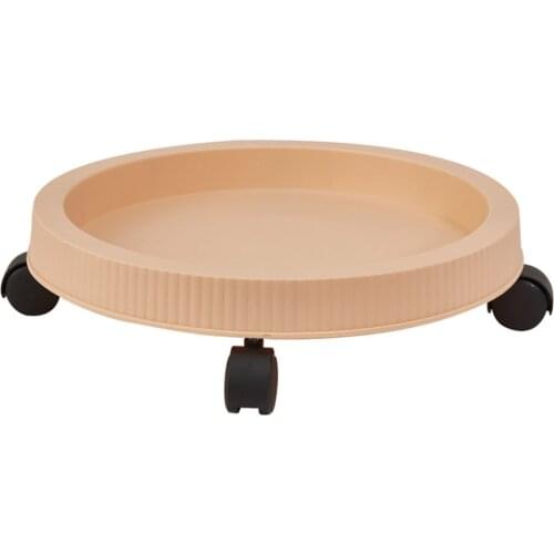 Potted Plant Stand Rack Caddy Round Plants Rolling Tray With Wheels Home Decor High Quality Durable Gardening Move The Pallet