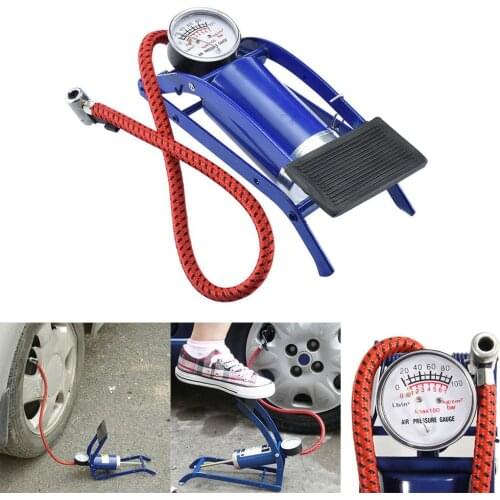 Portable Foot Operated Air Pump Inflatable Mattress Ball Bike Tire Inflator