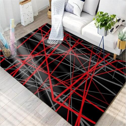 Geometric 3D Printed Anti-slip Carpets for Living Room Bedroom Area Rugs Home Indoor Decor Carpet Bedside Window Sofa Floor Mat