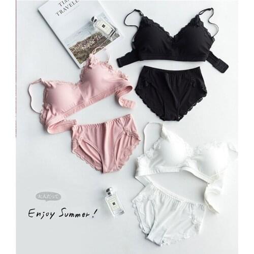 Sexy Bra Set Girl Bralette Lingerie Sports Underwear Women Push Up Lenceria Mujer Wirefree Ropa Interior Lace Bra and Panty