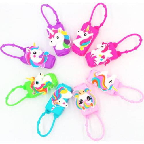 Silicone unicorn Mini Hand Sanitizer Travel Portable Safe Gel Holder Disposable No Clean Soap Dispenser Hand Gel Holder for Kids