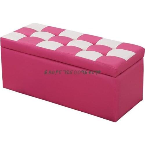 Nordic Clothing Store Sofa Stool Rectangular Household Shoe Changing Stool Storage Shoe Cabinet Can Sit Stool Adult