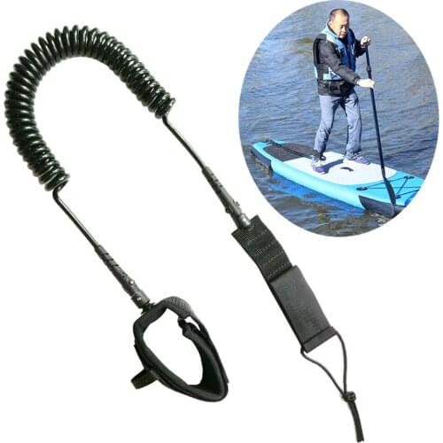 10FT Coiled Surfboard Leash Surfing Stand Up Paddle Board Surf Paddle Board SUP Cord Leash