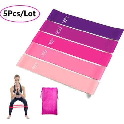 5 Level Resistance Bands Fitness Exercise Bands Pull Rope For Yoga Pilates Home Gym Crossfit Stretching Training Workout Band