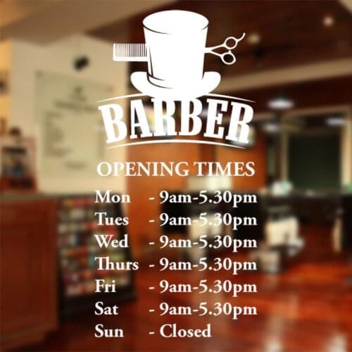 Barber Shop Sticker Customized Chop Bread Decal Posters Vinyl Wall Art Decor Windows Decoration Haircut Shavers Decals