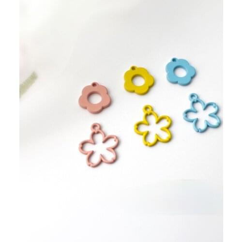 Spring and summer small fresh cherry blossom pendant, homemade cute girl jewelry material diy candy color earring bracelet