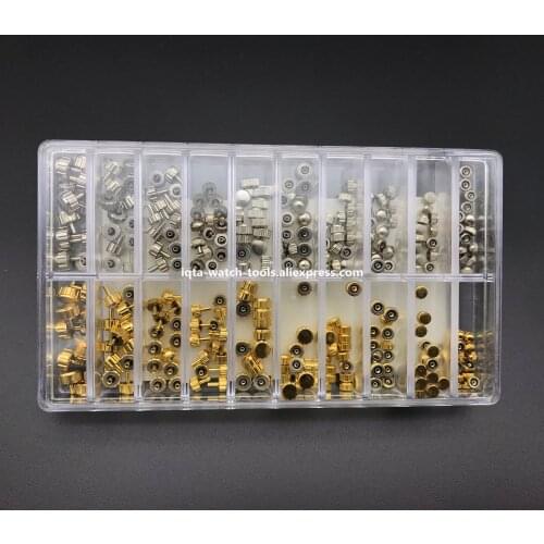 Waterproof Watch Crown Parts Replacement Assorted Gold & Silver Dome & Flat Head & Coloured Dome Head Watch Accessories Repair