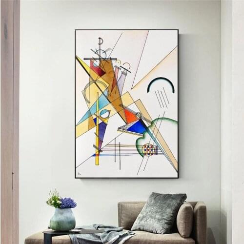 Wassily Kandinsky Gewebe 1923 Canvas Art Posters And Prints Famous Art Canvas Paintings On the Wall Art Pictures Home Decoration