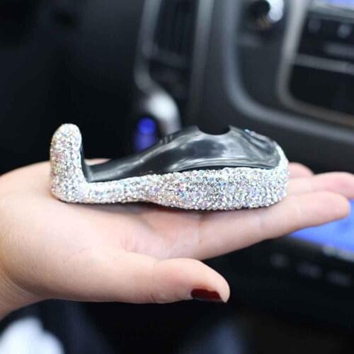 2pcs Storage Hooks Clips Crystal Diamond Design Car Seat Back Hooks Bag Hanger Holder Organizer Automobiles Headrest Mount