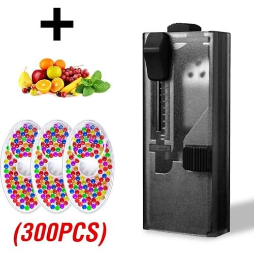 300pcs DIY Fruit Bursting Beads Flavor Smoking Cigarette Box Mixed Explosion Beads Cigarette Popping Capsule Pusher Ice Tools