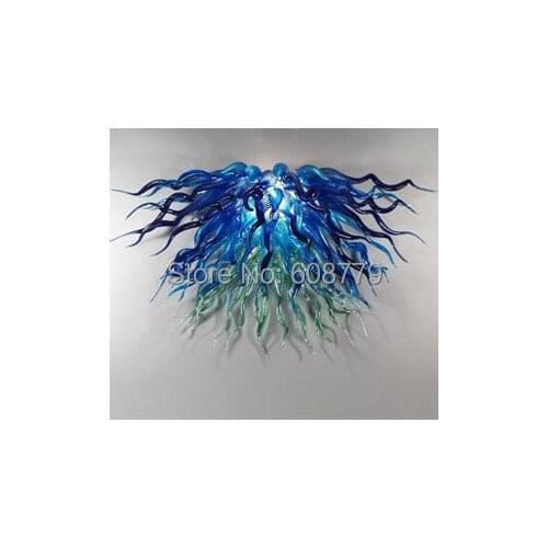Free Shipping Cheap Blue and Green Murano Glass Flower Chandelier