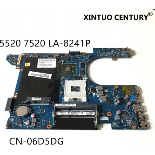 CN-06D5DG 06D5DG 6D5DG LA-8241P QCL00 laptop motherboard for dell Inspiron 15R 5520 7520 HD7670M 1GB DDR3 100% tested working