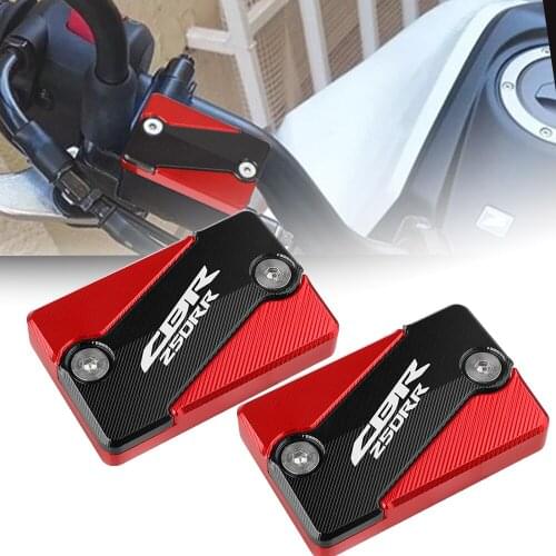 CNC Aluminum Motorcycle Front Rear Brake Fluid Reservoir Cap Cover For Honda CBR250RR 2017 2018 2019 CBR 250RR 250 RR with loho