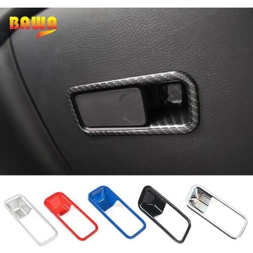 BAWA Car Interior Door Bowl Decoration Frame Interior Co-Pilot Handle Switch Decorate Cover Trim For Jeep Compass 2017 2018
